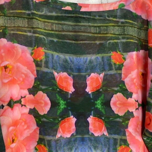Anthropologie Floral Print Top Maytham Rose Dolman Blouse By Julie Haus, Size Sm - Picture 12 of 16